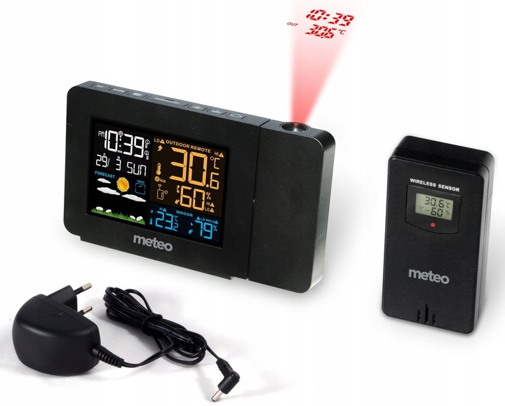 STACJA POGODOWA METEO SP79 Z Projektorem