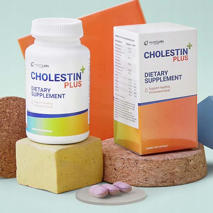 Cholestin Plus - 30 Kapsułek na Prawidłowy Cholesterol i Zdrowe Serce - HLP