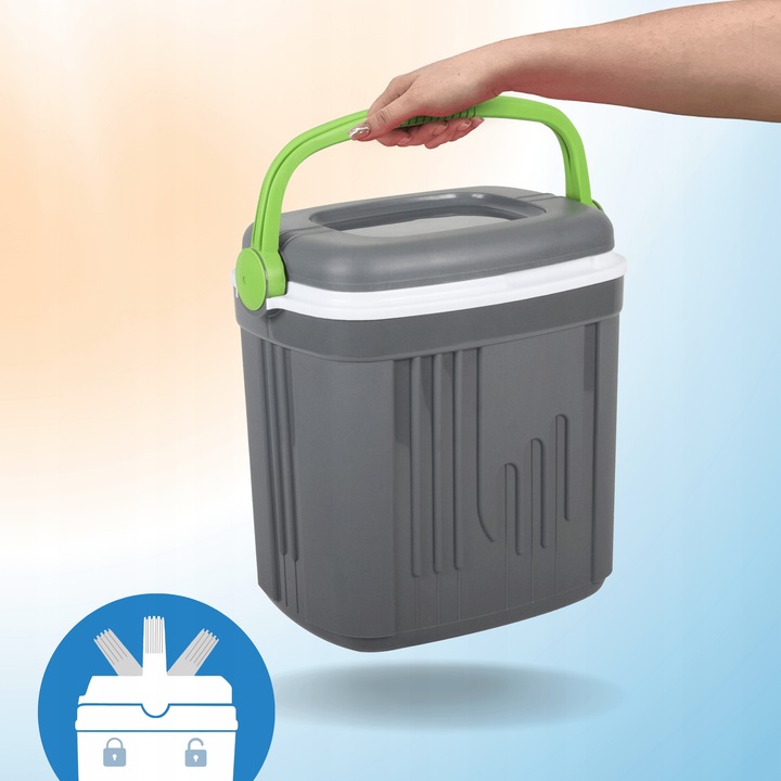 LODÓWKA TURYSTYCZNA 20L na WKŁADY MROŻĄCE do AUTA kemping PLAŻY na ryby