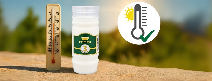 Wkłady do Zniczy Rewelacyjne na Upały Parafinowe 3dni x15 Długopalące do72h