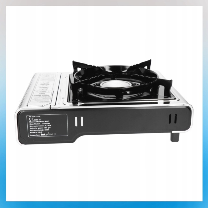 KUCHENKA TURYSTYCZNA GAZOWA CERAMICZNA PRZENOŚNA 2W1 + REDUKTOR Z WALIZKĄ