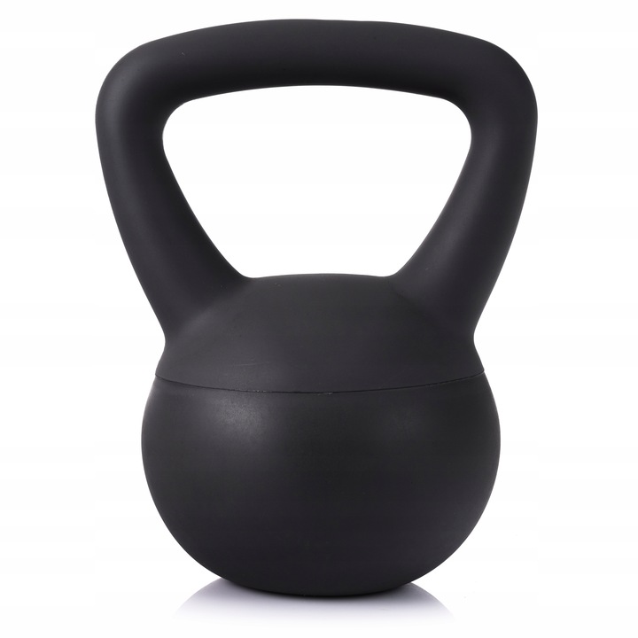 Hantla do Ćwiczeń FIZYO Ciężarek Odważnik Kula Kettlebell Miękki Czarny 4kg