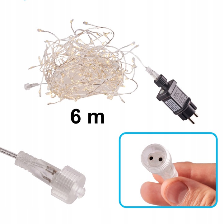 Lampki LED Choinkowe Zewnętrzne Kurtyna Świąteczne Sople Girlanda na ślub