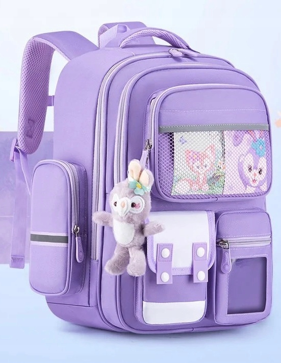 PLECAK SZKOLNY TORNISTER + PIÓRNIK KRÓLIK ZAJĄC odblaski WIELOKOMOROWY 3D