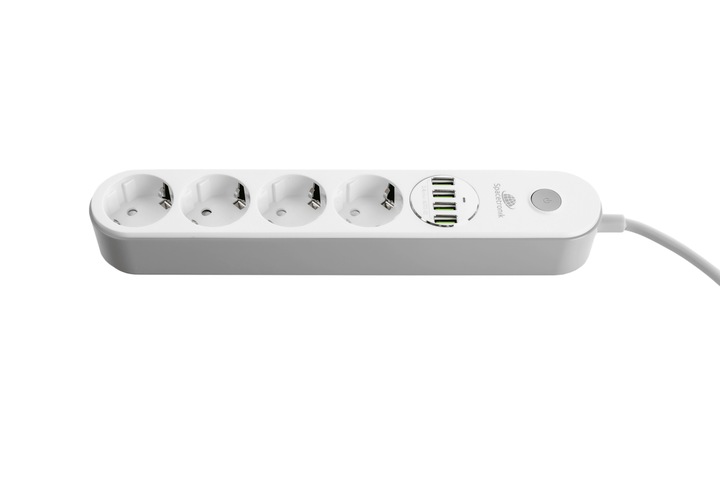 Bezpieczna Listwa Zasilająca Przedłużacz Spacetronik SR-203 4AC 4USB QC 2m