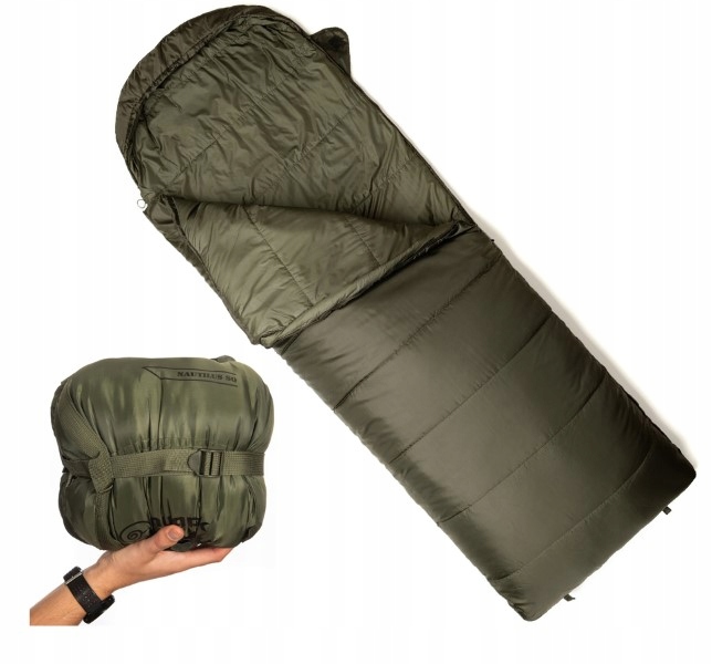 SNUGPAK ŚPIWÓR NAUTILUS BASECAMP LEKKI 80 cm x 220 cm -2°C Prawy Olive