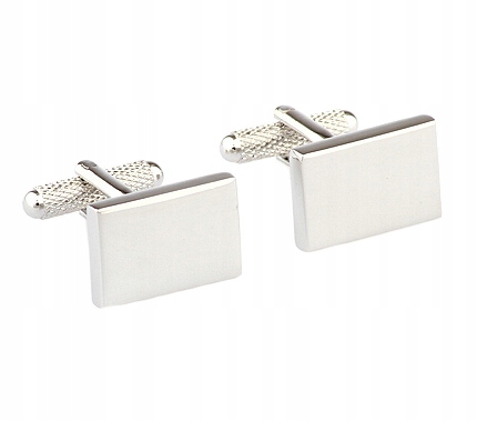 Spinki do mankietów prostokątne TWÓJ TEKST GRAFIKA