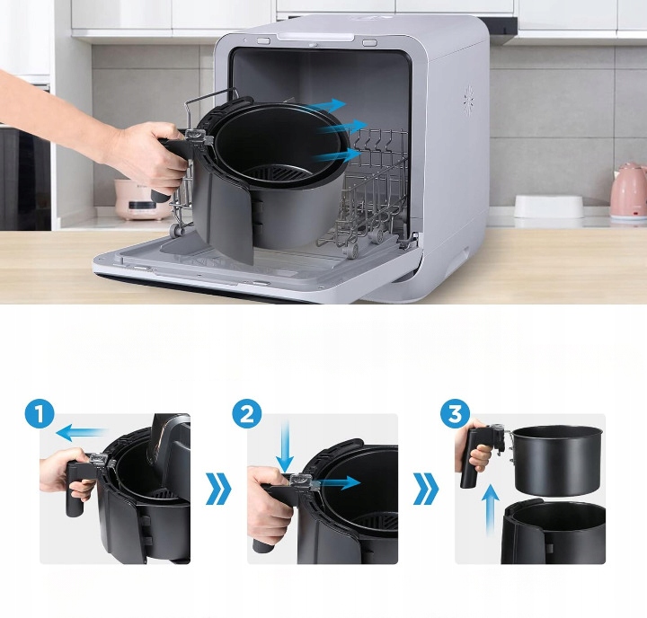 Frytkownica beztłuszczowa Midea MF-TN40D2 1500W 4L 35-200*C Timer 60min 8w1