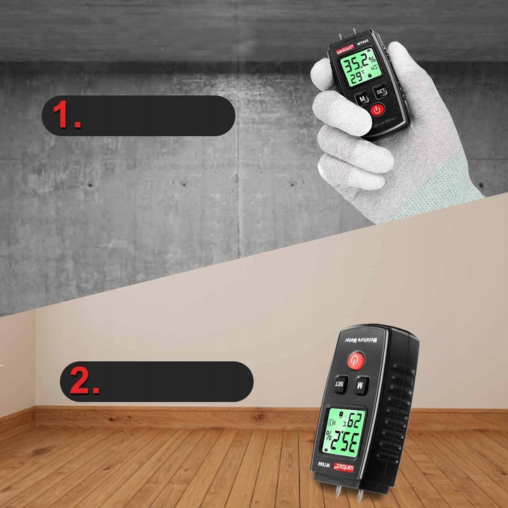 MIERNIK WILGOCI WILGOTNOŚCI WILGOTNOŚCIOMIERZ DREWNA DRZEWA + 2XAKU