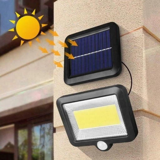 Halogen LAMPA SOLARNA Z CZUJNIKIEM RUCH I ZMIERZCHU 100 LED mocna