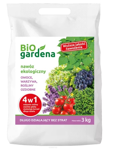 Biogardena Eko nawóz do warzyw, owoców, roślin ozdobnych (3kg)