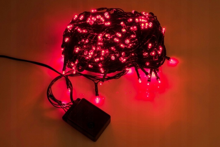 Lampki Czerwony choinkowe LED 500 CZERWONE