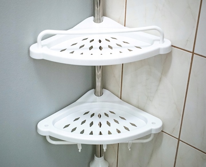 Narożna Półka Teleskopowa Łazienkowa Regał