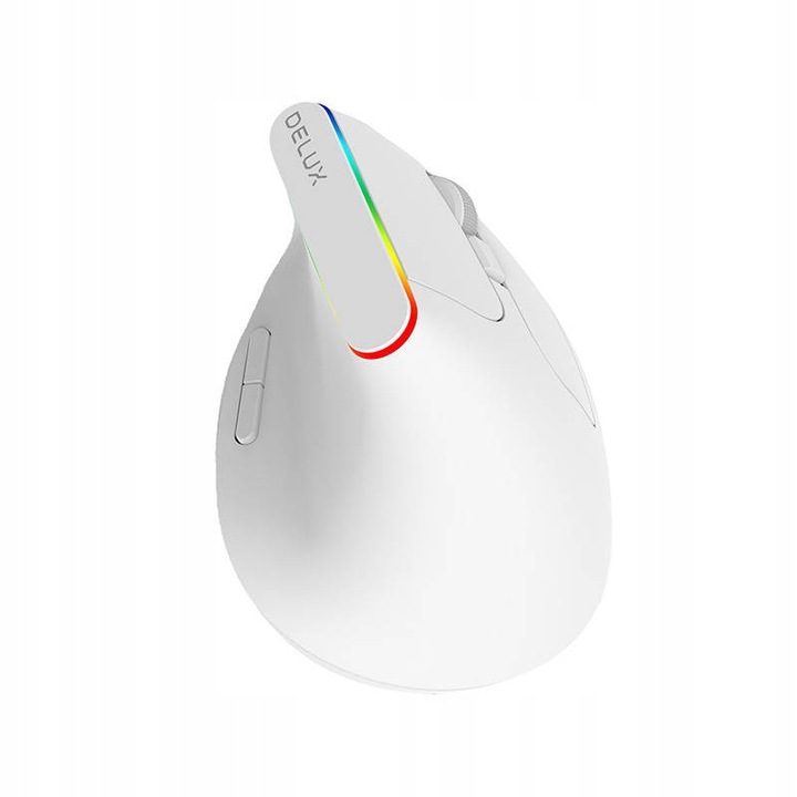 BEZPRZEWODOWA MYSZ PIONOWA DELUX M618C ERGONOMICZNA MYSZKA 2.4G RGB 1600DPI