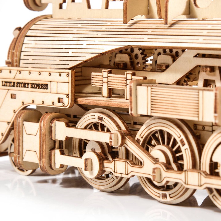 Little Story Drewniane Puzzle Model Układanka 3D DIY - Lokomotywa