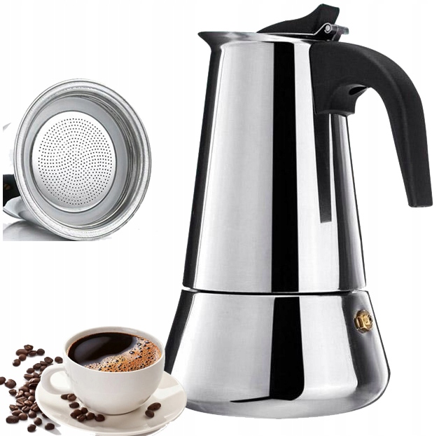 KAWIARKA Zaparzacz Kawy Indukcja GAZ STALOWY