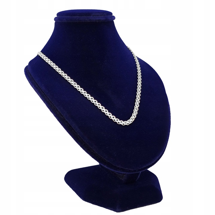 Solidny Łańcuszek Na Szyję Bismarck Srebro 925 Splot Bismark | 50 cm x 3 mm