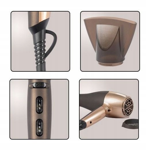 NIEMIECKA PROFESJONALNA SUSZARKA WŁOSÓW JONIZACJA ZIMNY NAWIEW IONIC 2200W