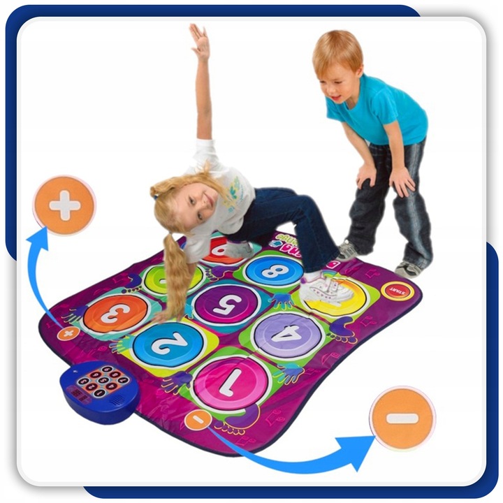 MATA MUZYCZNA do TAŃCZENIA TAŃCA + MIKROFON KARAOKE GŁOŚNIK BLUETOOTH 2W1