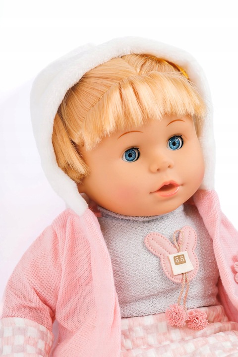 Lalka Bobas Interaktywna Miękka Jak Żywa Duża 42cm Śpiewa Mówi Dziewczynka