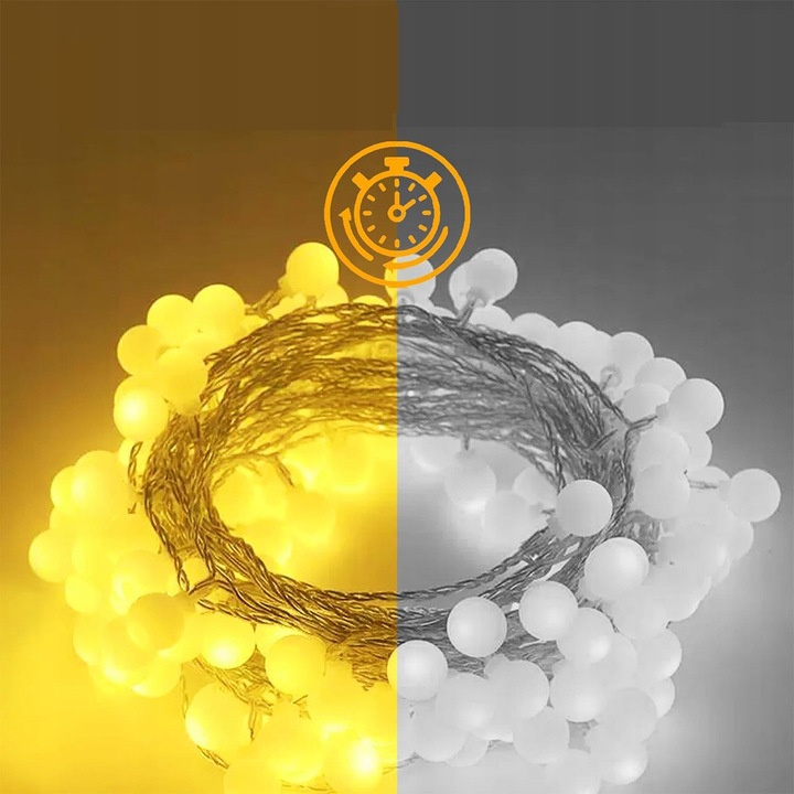 13M 100LED Lampki Świąteczne Światełka Choinkowe Ciepłe Zewnętrzne Blask