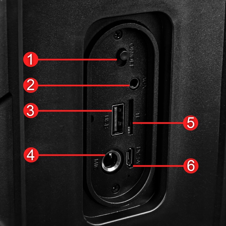 Głośnik Bluetooth Boombox Mobilny USB RADIO LED Bezprzewodowy Przenośny MP3