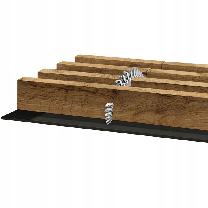 LAMELE NA PŁYCIE 51,5x275 CM ŚCIENNE PANELE AKUSTYCZNE DĄB NATURALNY WOTAN