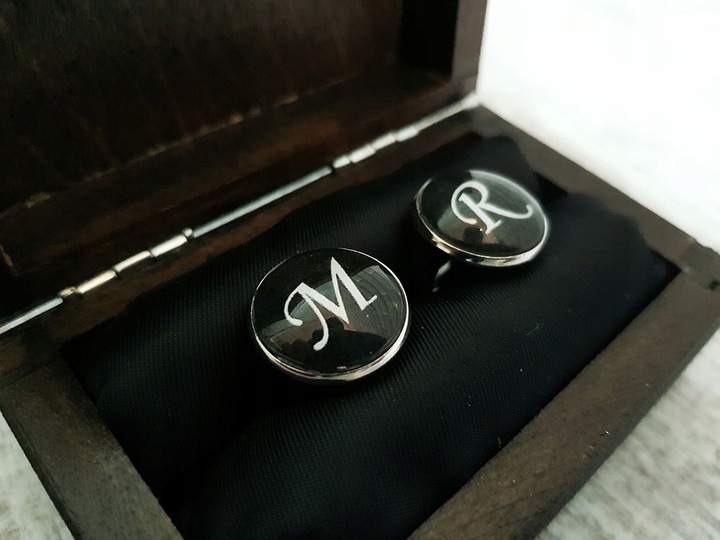 Spinki do Mankietów Koszuli z Inicjałami do Ślubu Ślub Inicjały