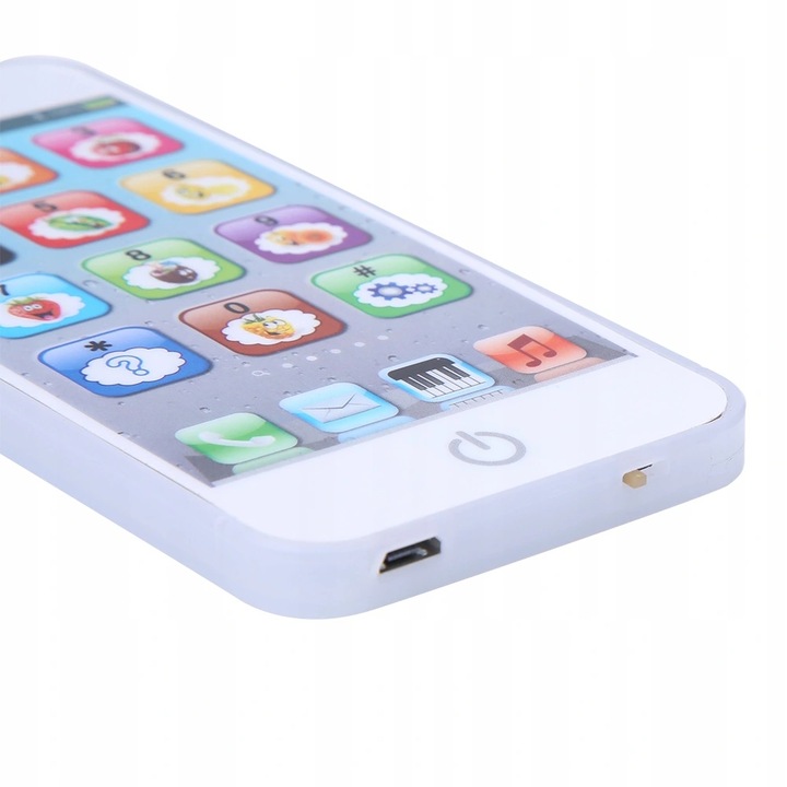 TELEFON ZABAWKOWY SMARTFON EDUKACYJNY BIALY