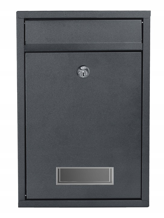 SKRZYNKA NA LISTY POCZTOWA POCZTĘ STALOWA ANTRACYT NA KLUCZYK Z OKIENKIEM