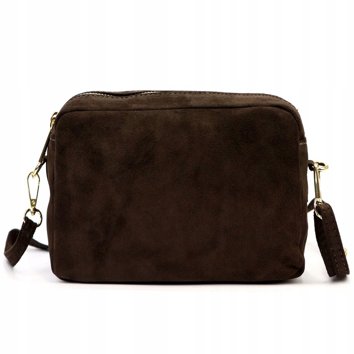 TOREBKA DAMSKA ZAMSZOWA LISTONOSZKA BRĄZOWA CZEKOLADOWA LAURA BIAGGI SKÓRA