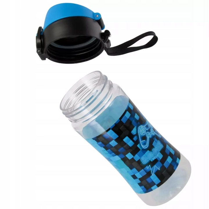 ZESTAW ŚNIADANIOWY BIDON ŚNIADANIÓWKA TRITAN 450ml BPA FREE PIXELE PAD