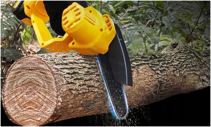 PIŁA ŁAŃCUCHOWA AKUMULATOROWA 6" DO GAŁĘZI DREWNA GAŁĘZIÓWKA 2x AKUMULATOR