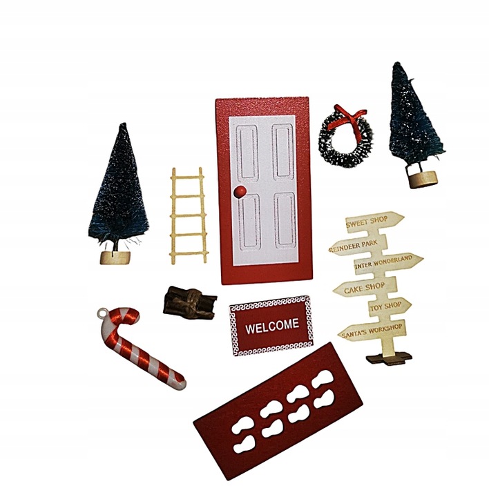 ZESTAW Elf Psotnik MASKOTKA + DRZWI Elfa Psotnika kącik