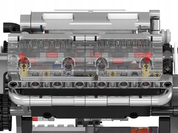 KLOCKI MOULD KING 10088 MODEL SILNIKA V8 OŚMIOCYLINDROWY SILNIK BENZYNOWY