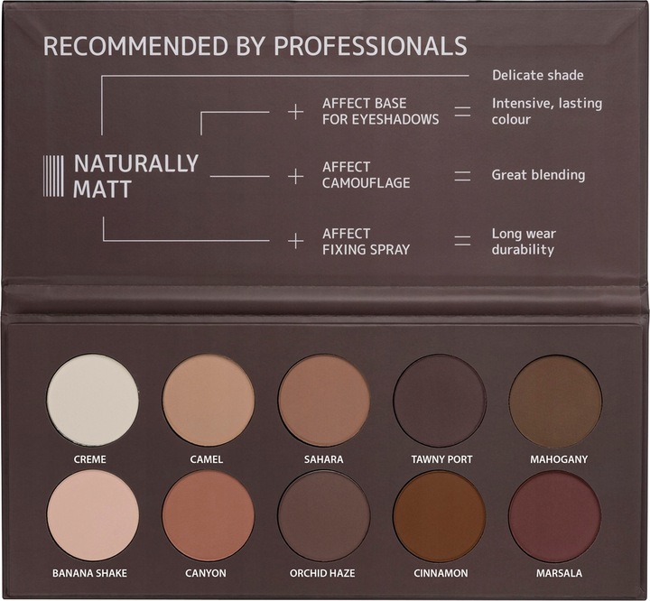 Affect Paleta prasowanych cieni Naturally Matt