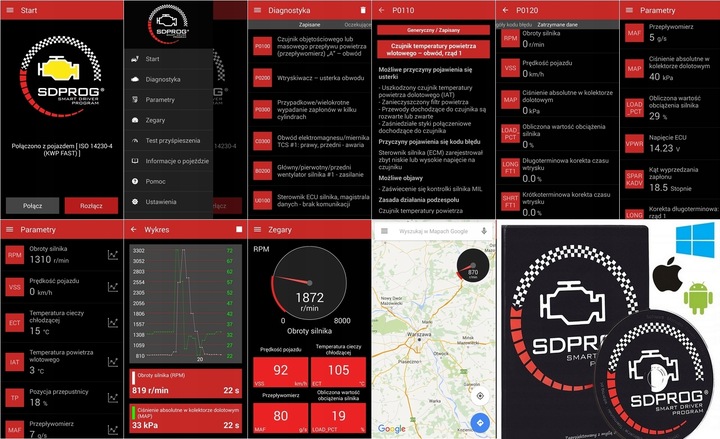 ELM327 iCar PRO WiFi Vgate OBD2 Interfejs Diagnostyczny Samochodowy IOS PL