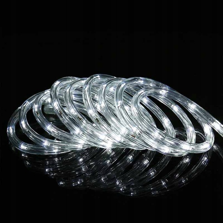 MOCNY WĄŻ ŚWIETLNY ZEWNĘTRZNY WEW LAMPKI CHOINKOWE 480 LED 20m BIAŁY ZIMNY