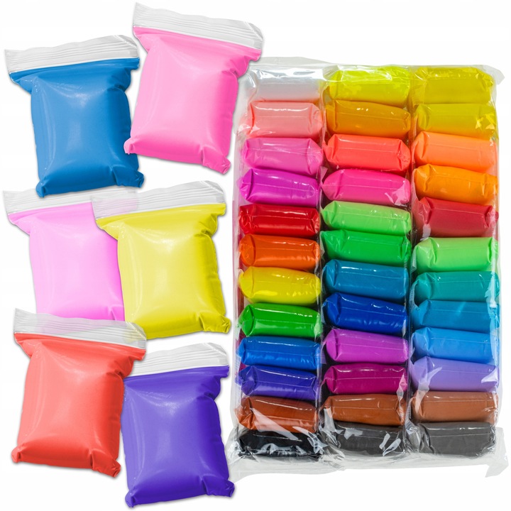 108 szt - Plastelina SENSO GLINA POLIMEROWA piankowa PIANKOLINA DLA DZIECI