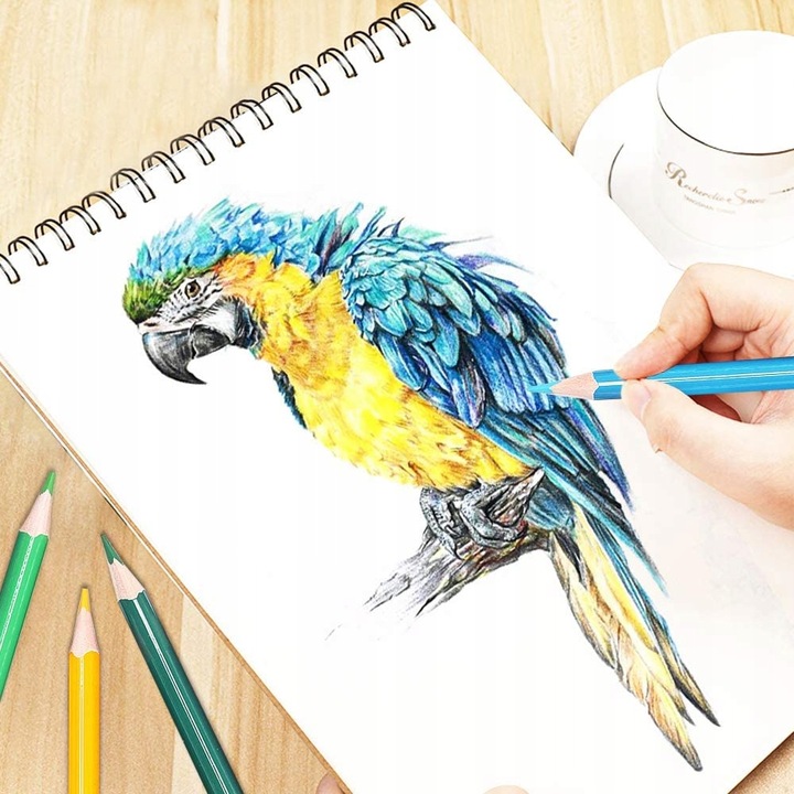 KREDKI OŁÓWKOWE PROFESJONALNE MIĘKKIE ZESTAW DO RYSOWANIA KREDEK 46 KOL