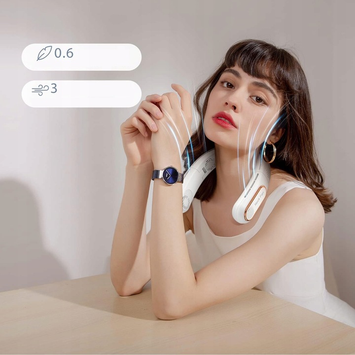 NECK FAN 3000MAH PORTABLE WITH 3 ADJUSTABLE SPEEDS USB FAN