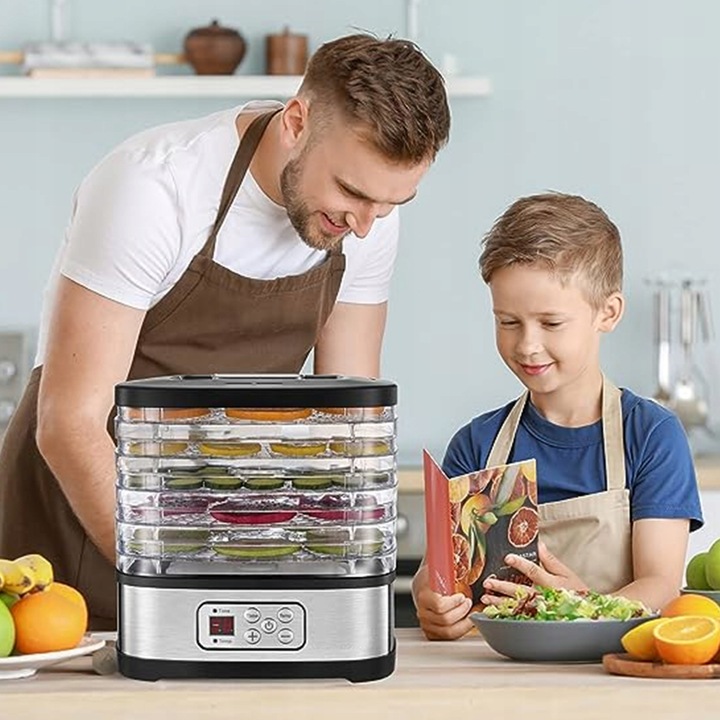 MOCNA SUSZARKA LCD DO GRZYBÓW OWOCÓW WARZYW RYBY EKO REGULACJA 5 SIT ZESTAW