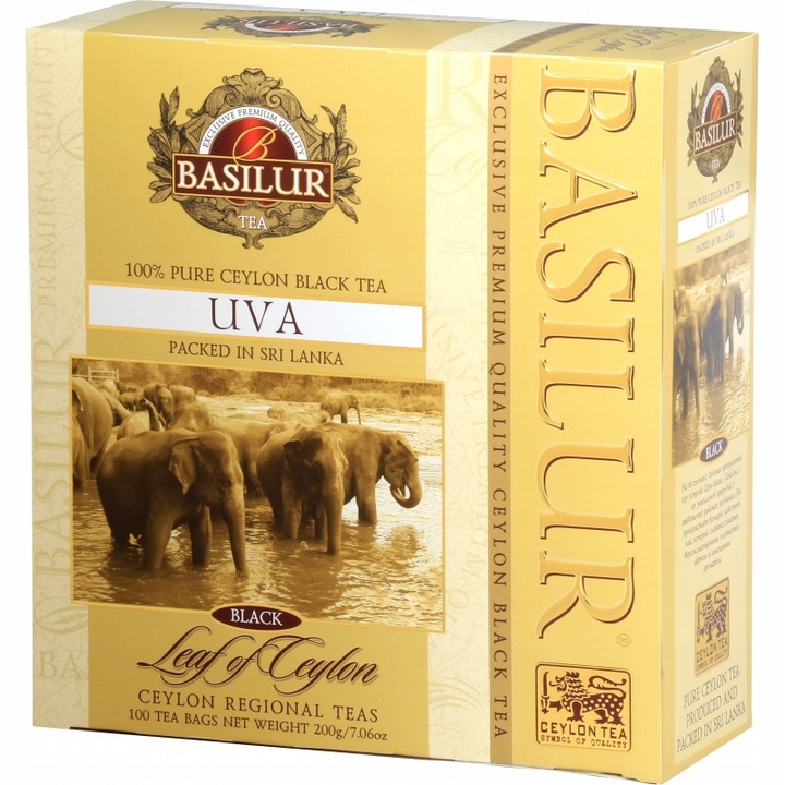 Basilur UVA herbata ekspresowa CZARNA bez dodatków CEYLON - 100 x 2 g