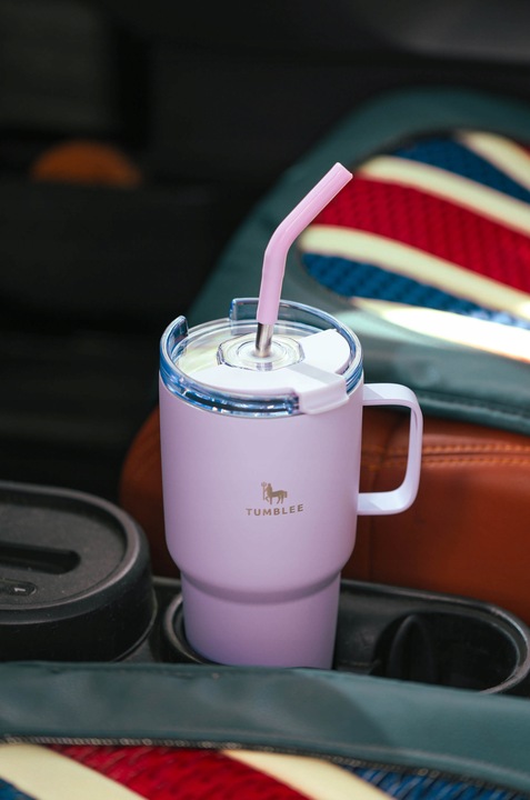 Kubek Termiczny do Auta Ze Słomką Ustnikiem Nieprzeciekający 900ml Termos