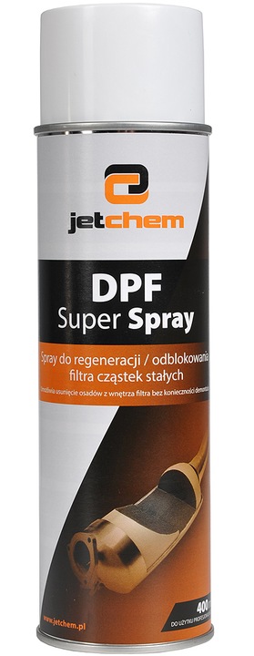 Środek do czyszcz. filtrów DPF. JETCHEM DPF SUPER SPRAY 400ml /z sondą/