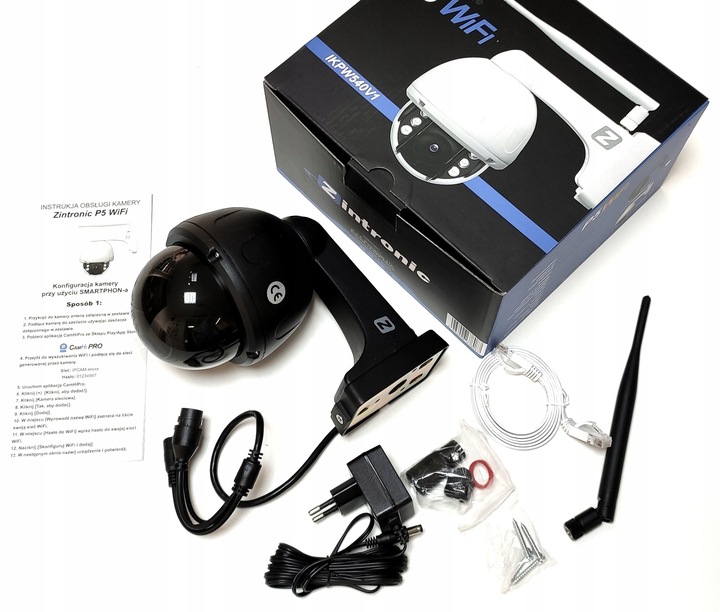 Kamera Zewnętrzna Obrotowa WiFi 5MPx 4MPx Czarna