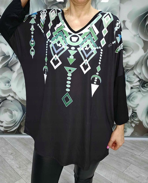 KOTUŚ NOWOŚĆ TUNIKA WISKOZA MODNY PRINT 54 56 7XL 8XL