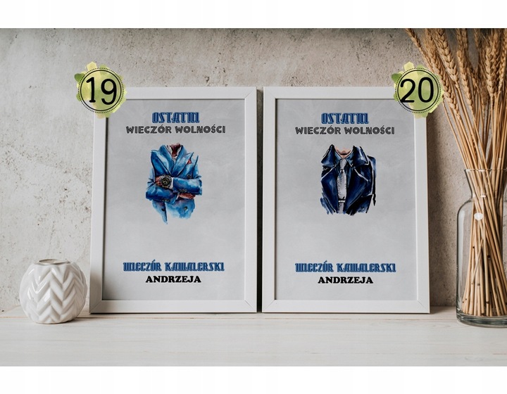 PREZENT NA WIECZÓR KAWALERSKI PAMIĄTKA OBRAZEK A4 IKWK