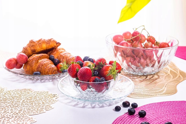 Talerze deserowe szklane talerzyki Altom Design Stella 15cm zestaw 12 sztuk