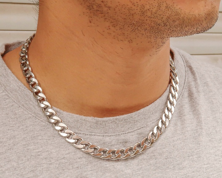 GRUBY Łańcuszek Srebrny Męski Pancerka ŁAŃCUCH WYTRZYMAŁY ELEGANCKI